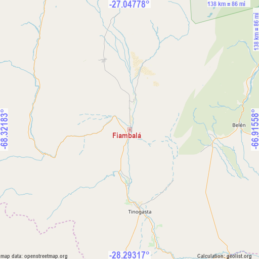 Fiambalá on map