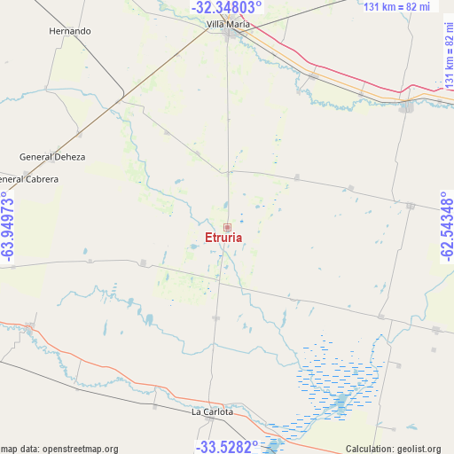 Etruria on map