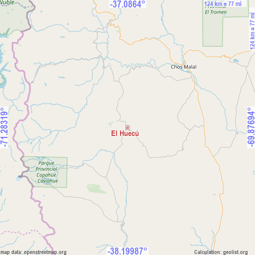 El Huecú on map