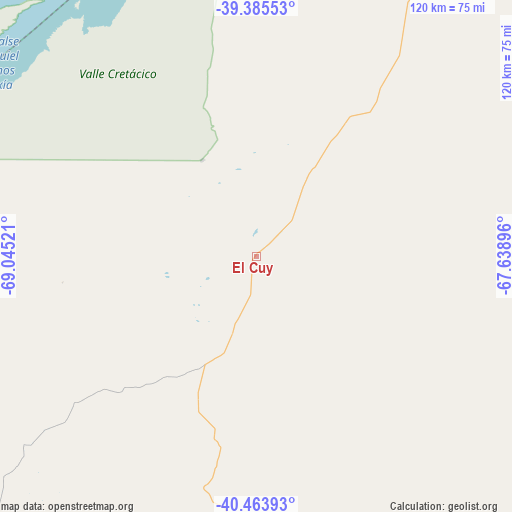 El Cuy on map