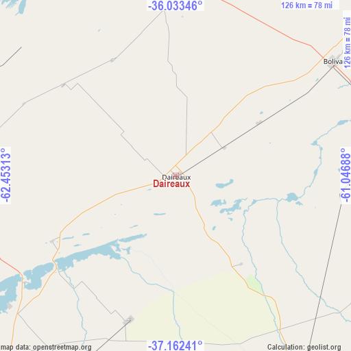 Daireaux on map