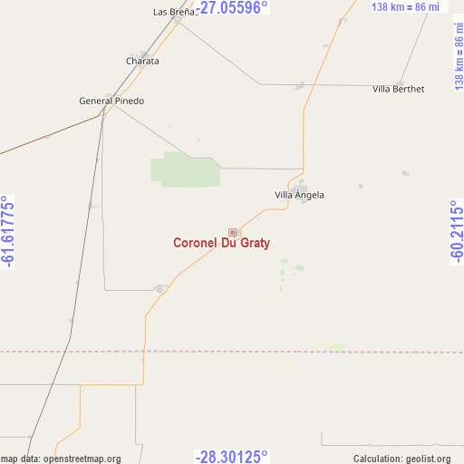 Coronel Du Graty on map