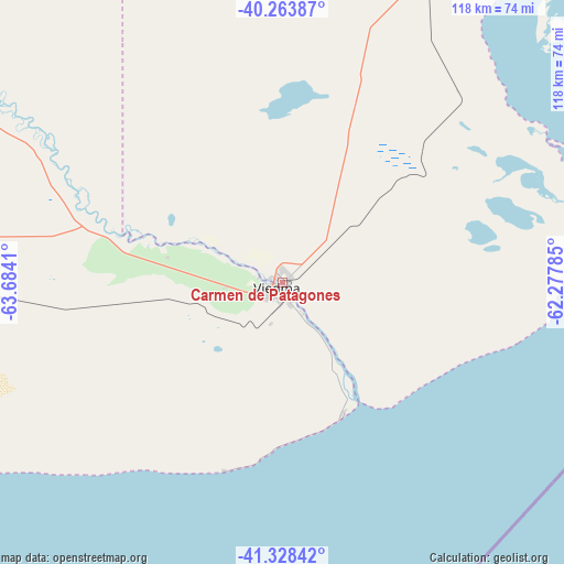 Carmen de Patagones on map