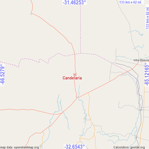 Candelaria on map