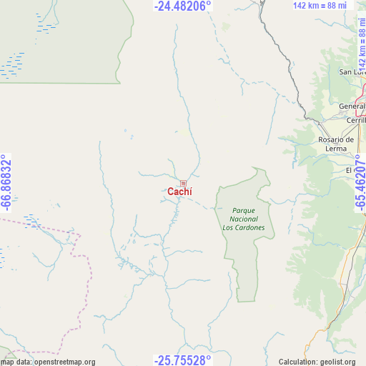 Cachí on map