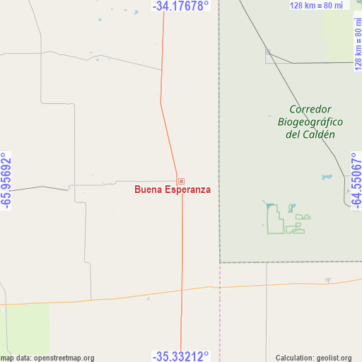 Buena Esperanza on map