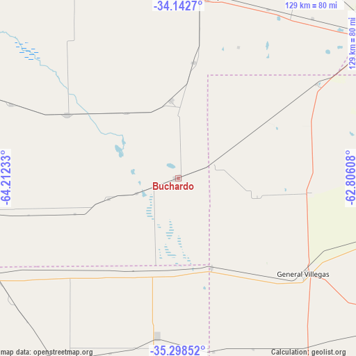 Buchardo on map
