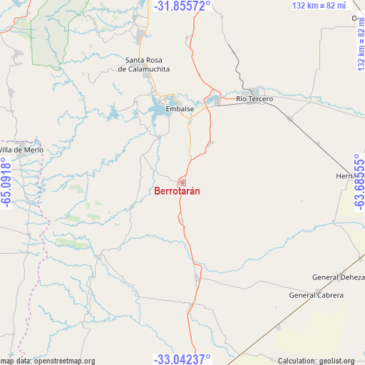 Berrotarán on map