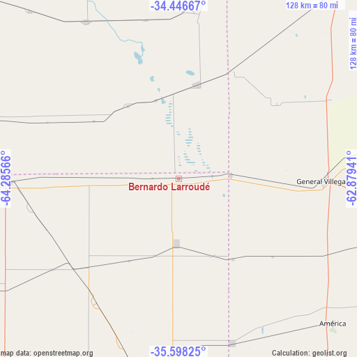 Bernardo Larroudé on map