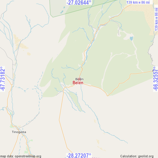 Belén on map