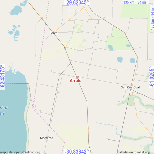 Arrufó on map