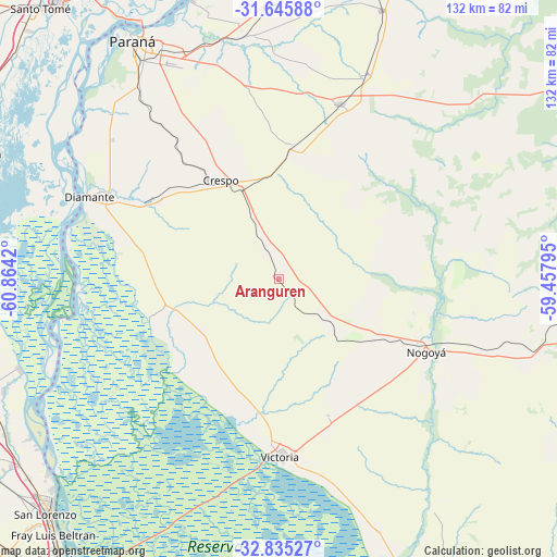 Aranguren on map
