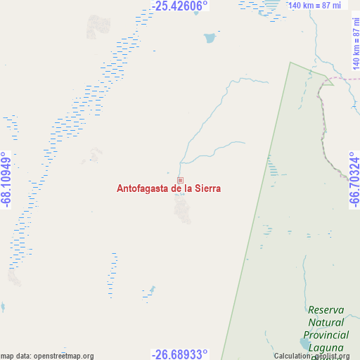 Antofagasta de la Sierra on map