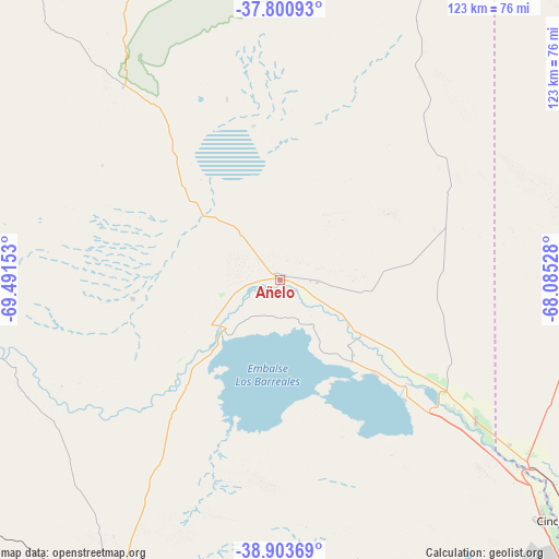 Añelo on map