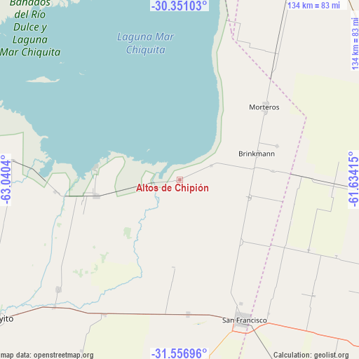 Altos de Chipión on map