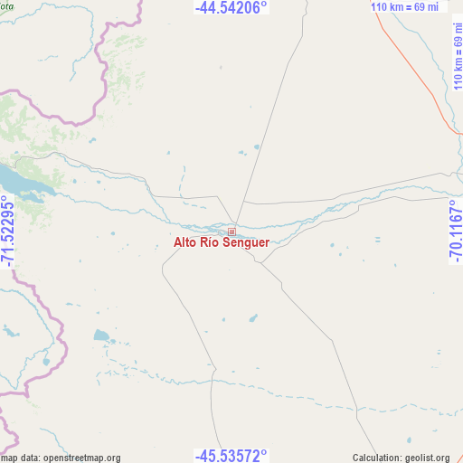 Alto Río Senguer on map