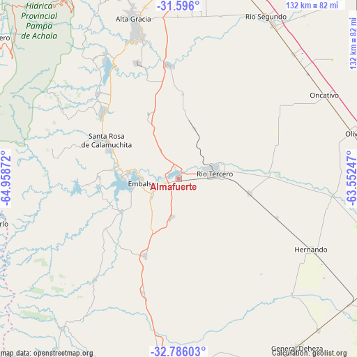 Almafuerte on map