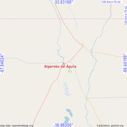 Algarrobo del Águila on map