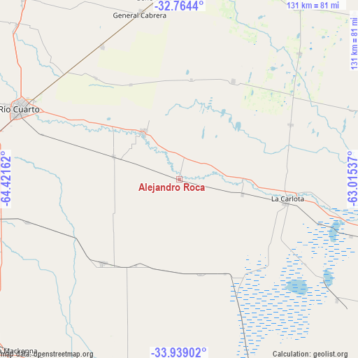 Alejandro Roca on map