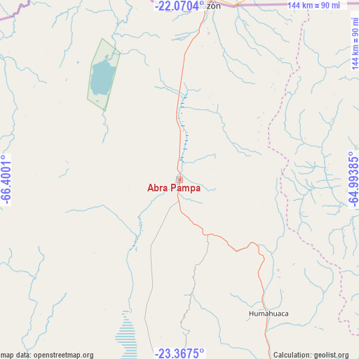 Abra Pampa on map