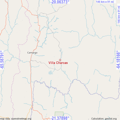 Villa Charcas on map