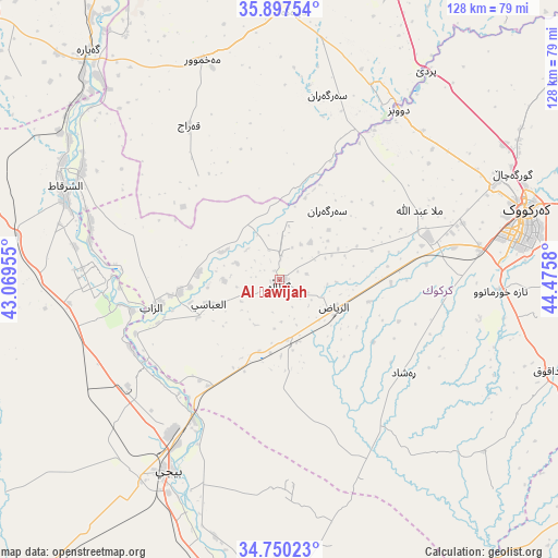 Al Ḩawījah on map
