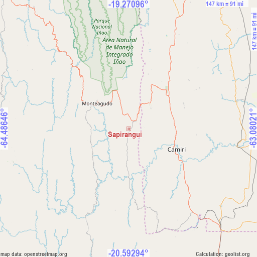 Sapirangui on map