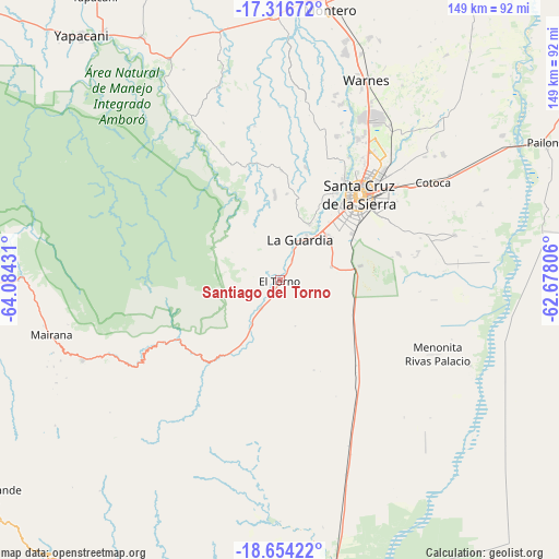 Santiago del Torno on map