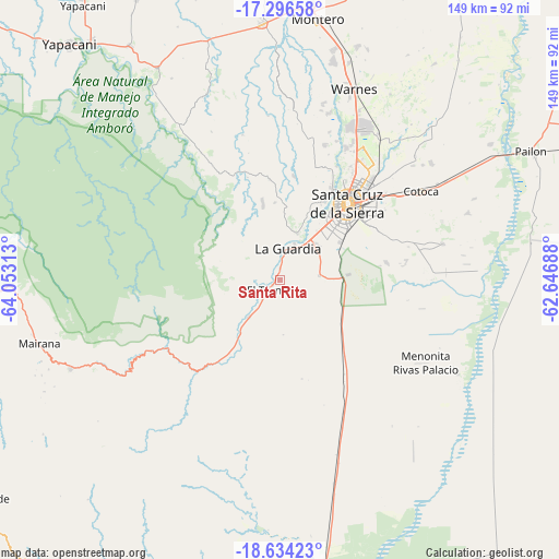 Santa Rita on map