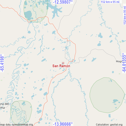 San Ramón on map
