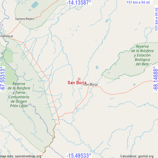San Borja on map