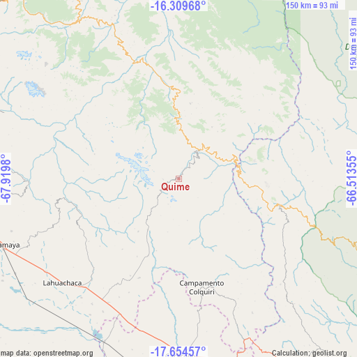 Quime on map