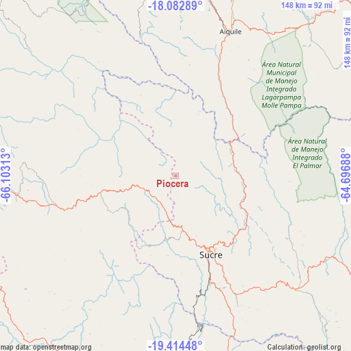 Piocera on map