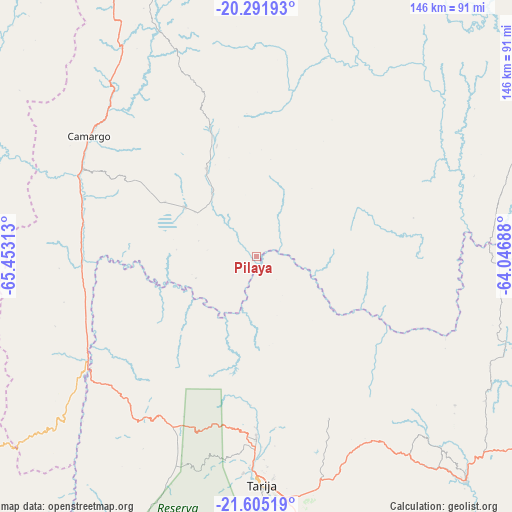 Pilaya on map