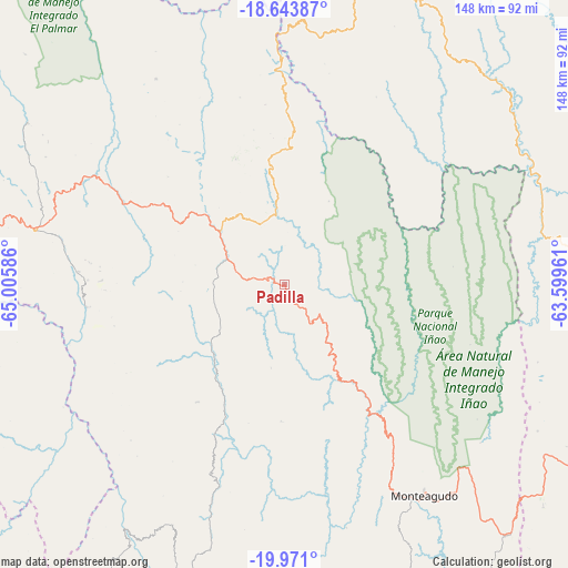 Padilla on map