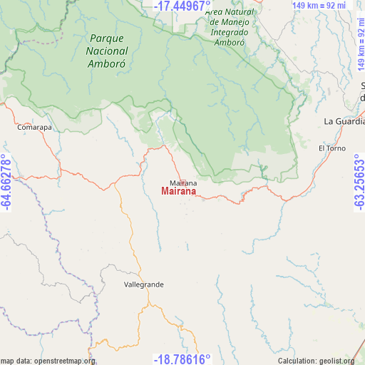 Mairana on map