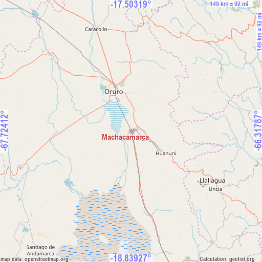 Machacamarca on map