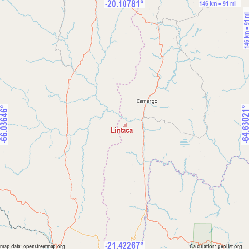 Lintaca on map