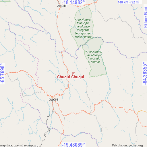 Chuqui Chuqui on map