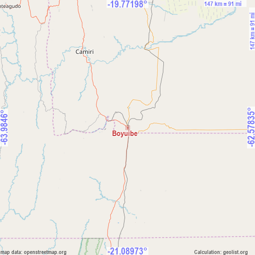 Boyuibe on map