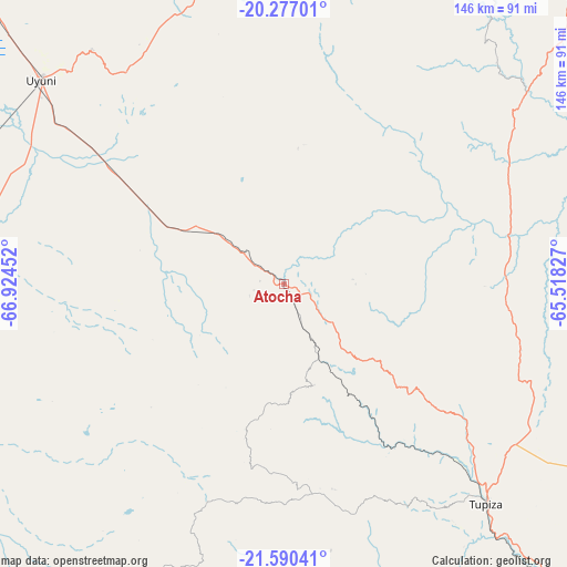 Atocha on map