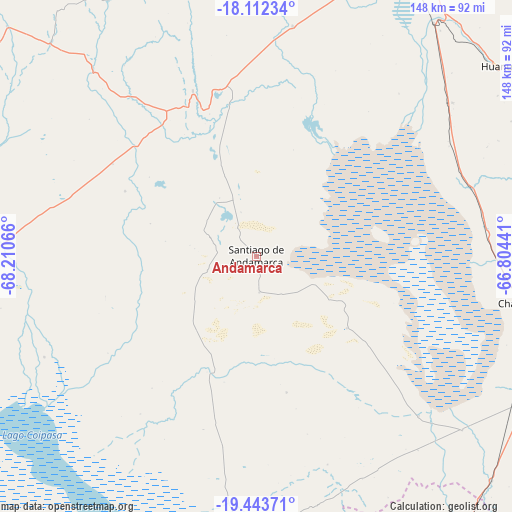 Andamarca on map