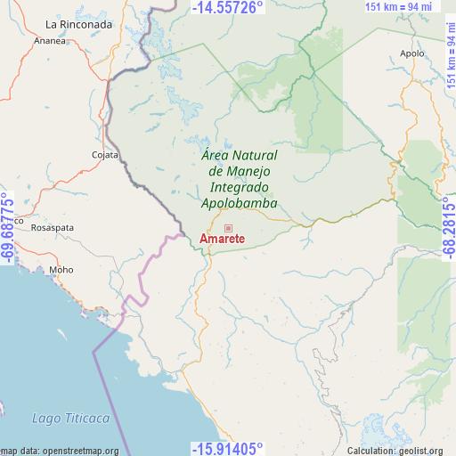 Amarete on map
