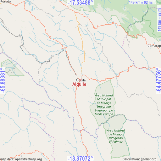 Aiquile on map