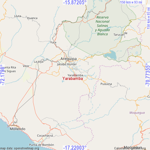 Yarabamba on map