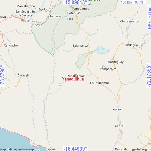 Yanaquihua on map