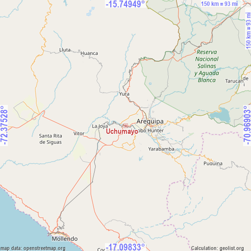 Uchumayo on map