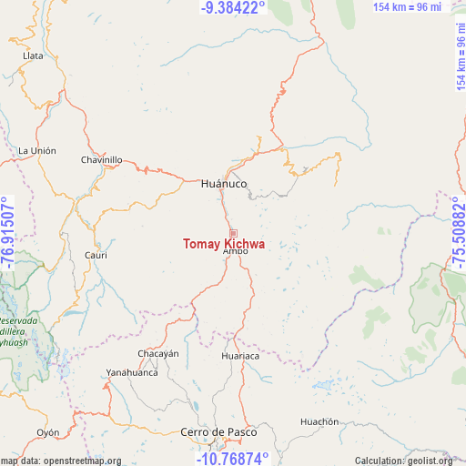 Tomay Kichwa on map