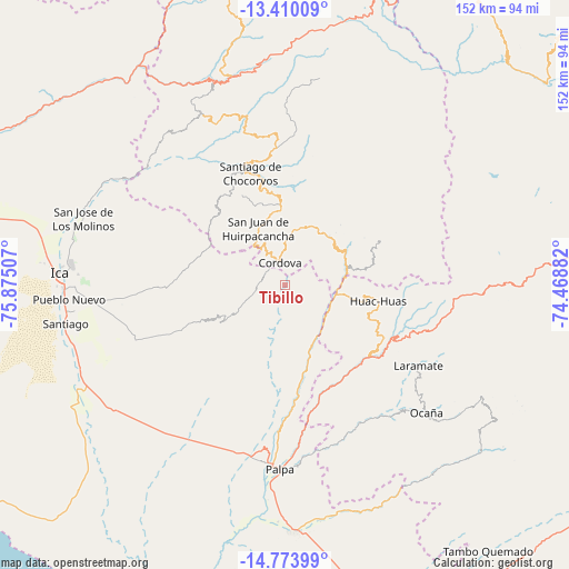 Tibillo on map