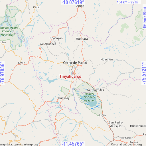 Tinyahuarco on map